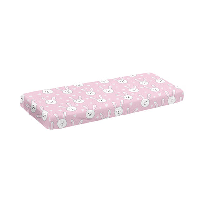 Pink Rabbit Pattern Print Piano Keyboard Cover