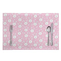 Pink Rabbit Pattern Print Placemat