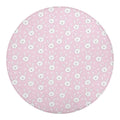 Pink Rabbit Pattern Print Round Blanket