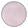 Pink Rabbit Pattern Print Round Floor Mat