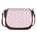Pink Rabbit Pattern Print Saddle Bag