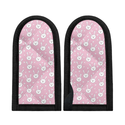 Pink Rabbit Pattern Print Skillet Handle Cover