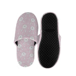 Pink Rabbit Pattern Print Slippers