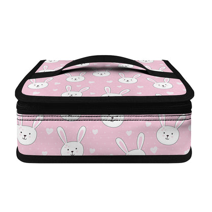 Pink Rabbit Pattern Print Small Lunch Bag