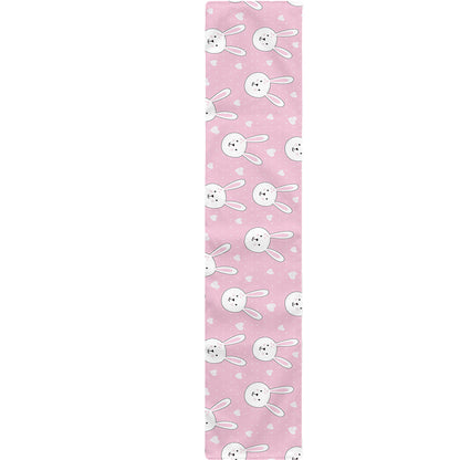 Pink Rabbit Pattern Print Table Runner