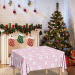 Pink Rabbit Pattern Print Tablecloth