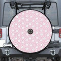 Pink Rabbit Pattern Print Tire Cover With Camera Hole