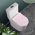 Pink Rabbit Pattern Print Toilet Lid Cover