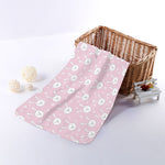Pink Rabbit Pattern Print Towel