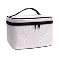 Pink Rabbit Pattern Print Travel Makeup Bag