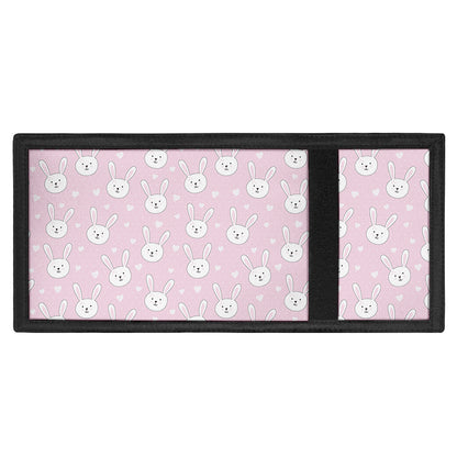 Pink Rabbit Pattern Print Trifold Wallet