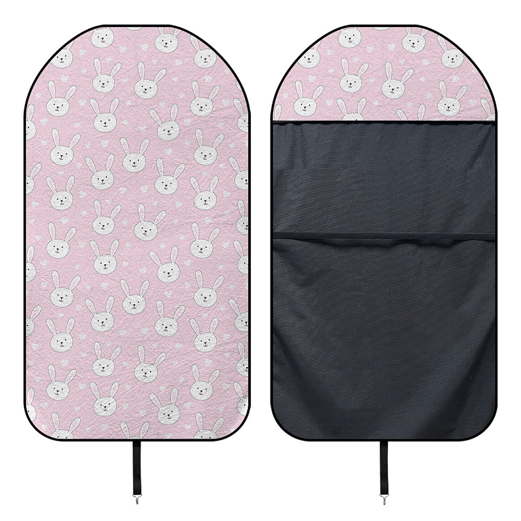 Pink Rabbit Pattern Print Waterproof Car Seat Cover