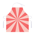 Pink Radial Rays Print Adjustable Apron