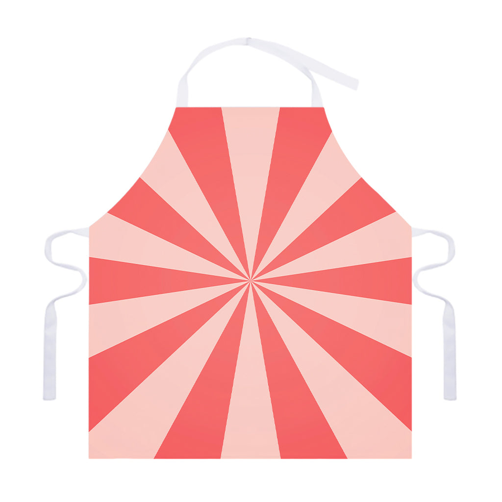 Pink Radial Rays Print Adjustable Apron