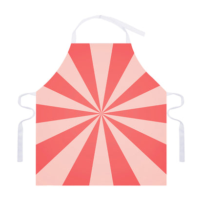 Pink Radial Rays Print Adjustable Apron