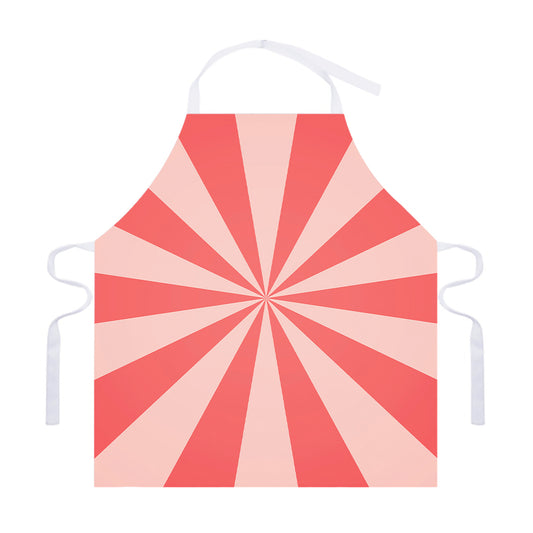 Pink Radial Rays Print Adjustable Apron