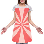 Pink Radial Rays Print Adjustable Apron