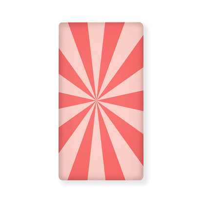 Pink Radial Rays Print Baby Crib Sheet