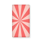 Pink Radial Rays Print Baby Crib Sheet