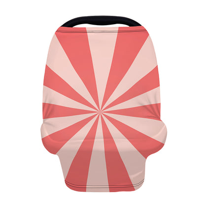Pink Radial Rays Print Baby Seat Cover