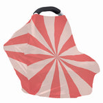Pink Radial Rays Print Baby Seat Cover