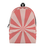Pink Radial Rays Print Backpack
