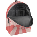 Pink Radial Rays Print Backpack