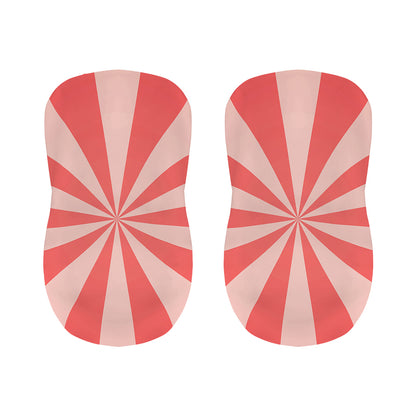 Pink Radial Rays Print Bar Stool Covers