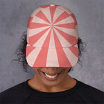 Pink Radial Rays Print Baseball Cap