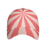 Pink Radial Rays Print Baseball Cap