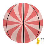 Pink Radial Rays Print Basketball