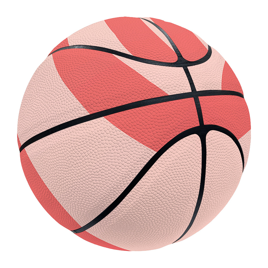 Pink Radial Rays Print Basketball