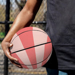 Pink Radial Rays Print Basketball