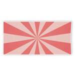 Pink Radial Rays Print Beach Towel