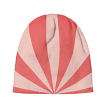 Pink Radial Rays Print Beanie