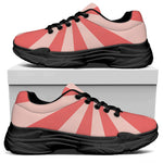 Pink Radial Rays Print Black Chunky Shoes