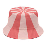 Pink Radial Rays Print Bucket Hat