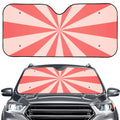 Pink Radial Rays Print Car Windshield Sun Shade