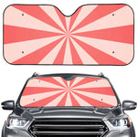 Pink Radial Rays Print Car Windshield Sun Shade