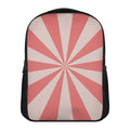 Pink Radial Rays Print Casual Backpack