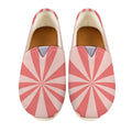 Pink Radial Rays Print Casual Shoes