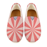Pink Radial Rays Print Casual Shoes
