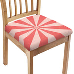 Pink Radial Rays Print Chair Cushion Cover