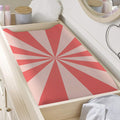 Pink Radial Rays Print Changing Pad Cover