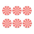Pink Radial Rays Print Coaster Set