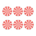 Pink Radial Rays Print Coaster Set