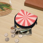 Pink Radial Rays Print Coin Purse
