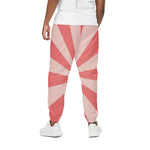 Pink Radial Rays Print Cotton Pants