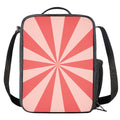 Pink Radial Rays Print Crossbody Lunch Bag