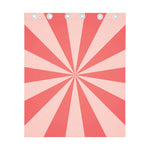 Pink Radial Rays Print Curtain